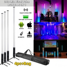 4pc Bag IP65 360 Tube Wireless Battery Pixel Led Tube Light for Stage Wedding DJ