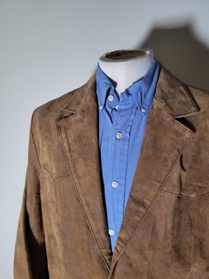 Oakridge NWT 40R Brown Leather Suede Western Blazer Sport Coat Jacket