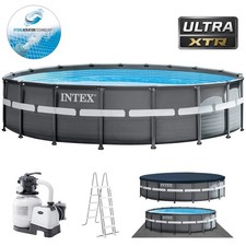 Intex 26330 Piscina Ultra XTR Frame Rotonda 549x132cm Pompa, Scaletta, Copertura