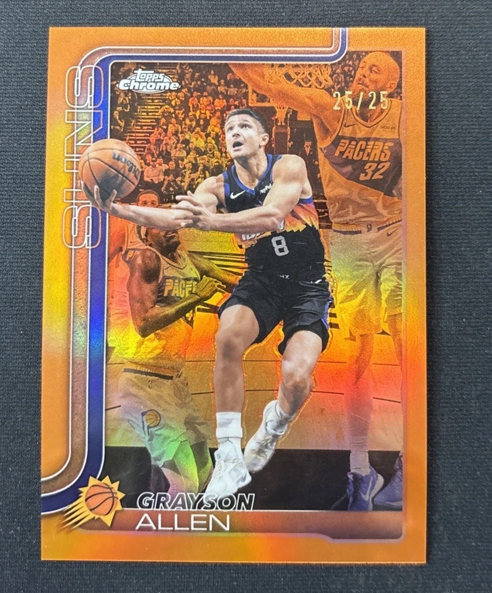 2024-25 Topps Chrome Grayson Allen #95 Orange Parallel Phoenix Suns #’d 25/25