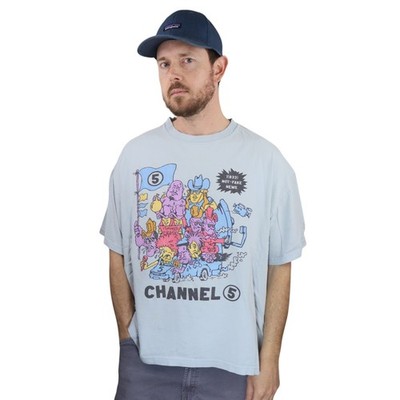 Vintage Channel 5 News Cartoon Graphic T Shirt Mens XXL Streetwear Skate 90s Tee