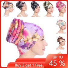Women Printed Cancer Hat Chemo Cap Muslim Hair Loss Head Scarf Turban Head Wrap