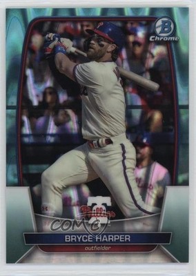 2023 Bowman Chrome Aqua RayWave Refractor /199 Bryce Harper #97 1h0p