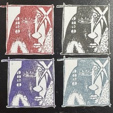 Zettiology Face Close-up Collage Rubber Stamp Cling Mount