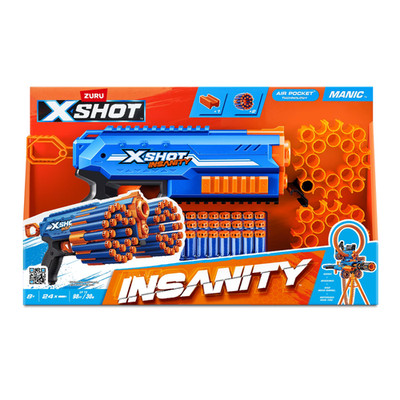 XSHOT Insanity Manic Dart Blaster by ZURU Air Pocket Tech Outdoor Toy