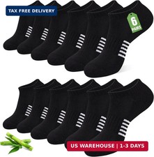 Ankle Socks Women 6 12 Pairs Bamboo Viscose Low Cut Socks Breathable Cushion Ath