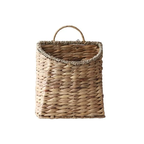 Woven Hanging Basket Water Hyacinth Hanging Wall Basket Wicker Handmade Baske... - Picture 1 of 9