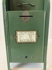 Vintage 1950s Green Pressed Metal Mailbox Coin Bank All-American 9"  Mail Box — photo 7