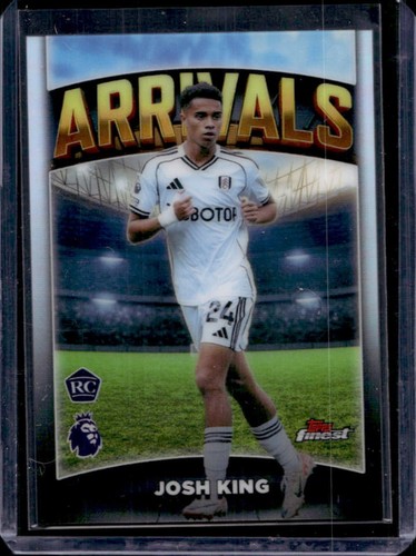 2025-26 Topps Finest Premier League Josh King Arrivals RC Refractor #AV-2 Fulham