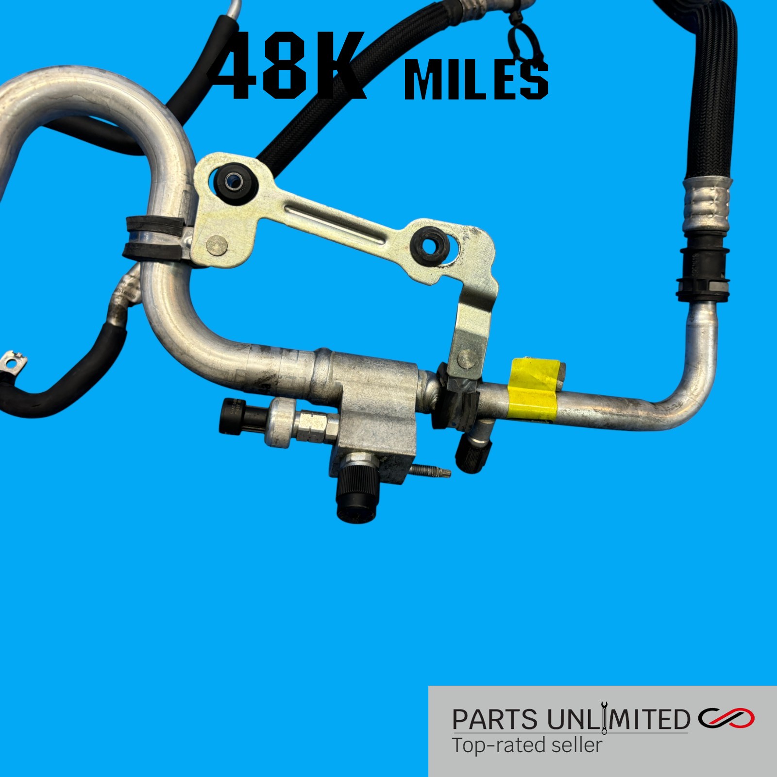 14-20 Maserati Ghibli M157 OEM A/C compressor pump ac lines pipe pipes piping x3