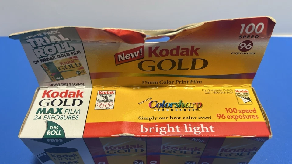 🎞️ Vintage Kodak Gold 100 35mm Color Film – 4 Rolls – Exp. 09/1999 – Sealed USA - Image 2 of 4