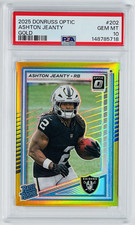 2025 Donruss Optic ASHTON JEANTY Rated Rookie TRUE GOLD /10 PSA 10 POP 1 RC