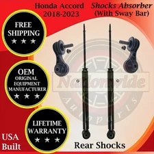 Monroe OEM Rear Shocks W/ Sway Bar For 2018-2023 Honda Accord Lifetime Warranty