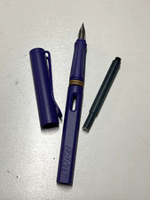 LAMY Safari Fountain Pen Violet Medium Nib Black Ink Catridge NO BOX
