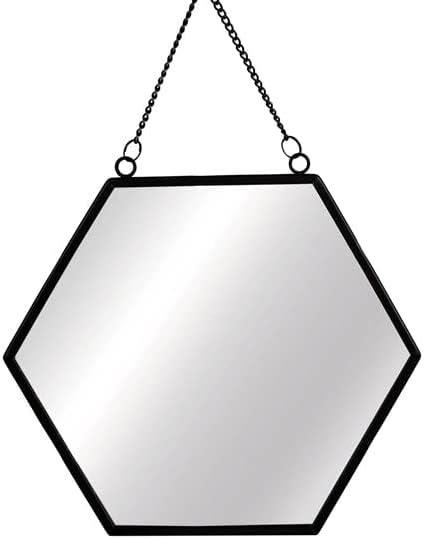 Sass & Belle Jet Black Hexagon Mirror