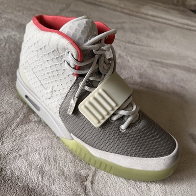 Nike Air Yeezy 2 NRG Pure Platinum Wolf Grey/White/Red 508214-010 2012 Men s