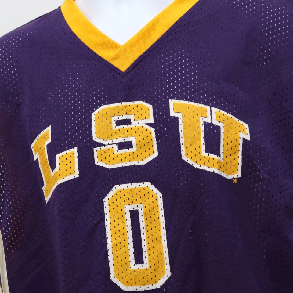 Camiseta deportiva de baloncesto morada talla XL LSU #0 The Fan's Number Starter Foto 4 de 4