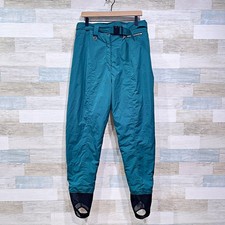 Obermeyer Vintage Stirrup Ski Pants Green High Rise Snow Insulated Womens 16