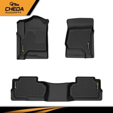 Fits 2014-2019 Chevy Silverado Sierra 1500 2500 3500 Double Cab Tpe Floor Mats Fits 2014-2019 Chevy Silverado Sierra 1500 2500 3500 Double Cab Tpe Floor Mats
