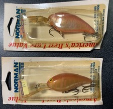 2 Vintage Norman Lures  Deep Little N  DLN-24TS Fishing Lure Fish Crankbait NOS