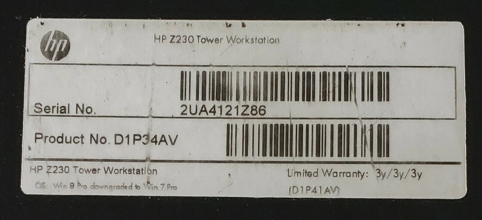 HP Z230 Workstation Intel Xeon E3-1230 v3 3.30GHz 8GB RAM 1TB HDD Windows 10 Pro - Image 4 of 4