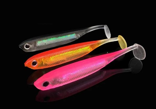 7cm Soft Lure Paddle Tail Shad Holograhic Top Quality 6 Colour Options Perch LRF - Picture 2 of 28