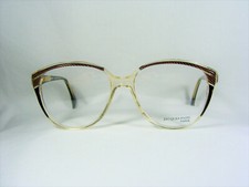 Jacques Fath, luxury eyeglasses, scallop, oval, frames, NOS, hyper vintage