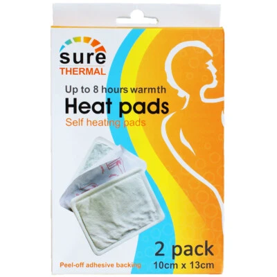 SURE HEALTH & BEAUTY Self Heating Pads 2 Pack of Body Warmers Joint & Muscle Recovery Relief Pad