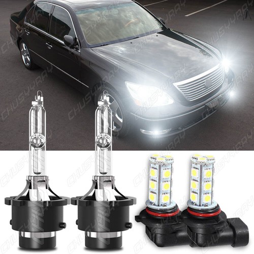 For 2004 2005 2006 Lexus LS430 HID/LED Headlight High/Low + Fog Light