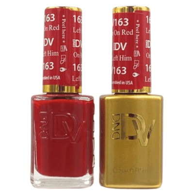 DND DUO DIVA GEL & LACQUER #163 - Left Him On Red