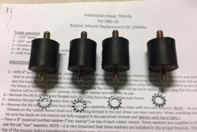 American Sanders-Clarke-Alto OBS 18 Rubber Spring Mount Kit # 10666a ...