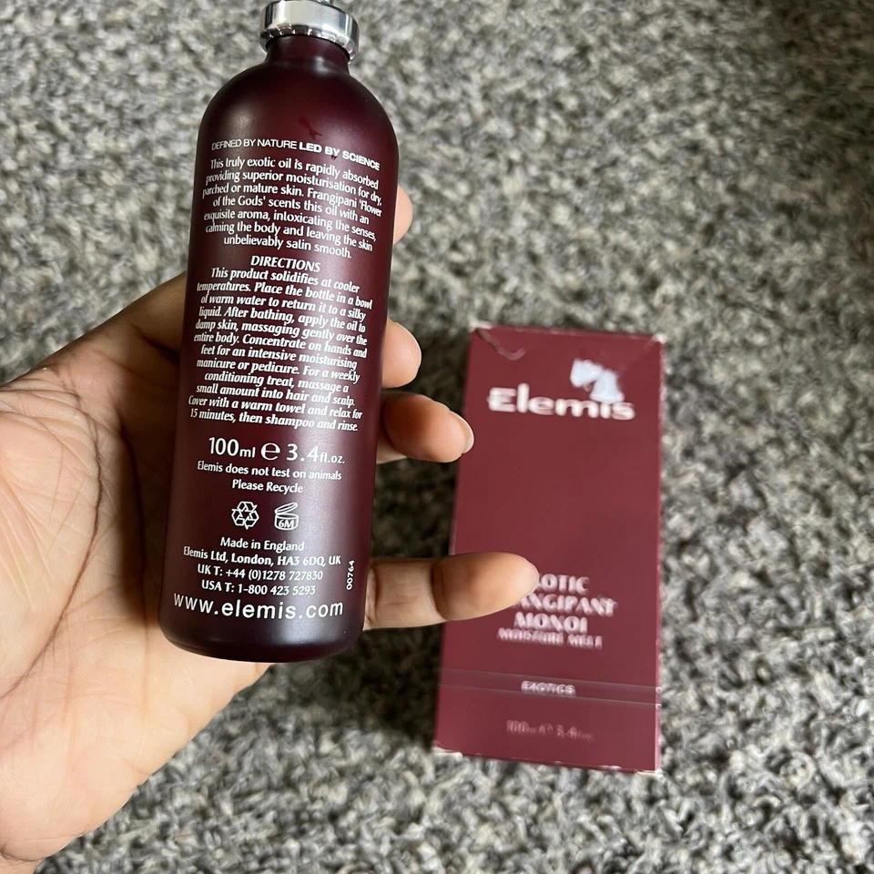 Elemis Exótico Frangipani Monoi Aceite Cuerpo y Cabello Humedad Derretir 3.4 OZ Nuevo Foto 2 de 2