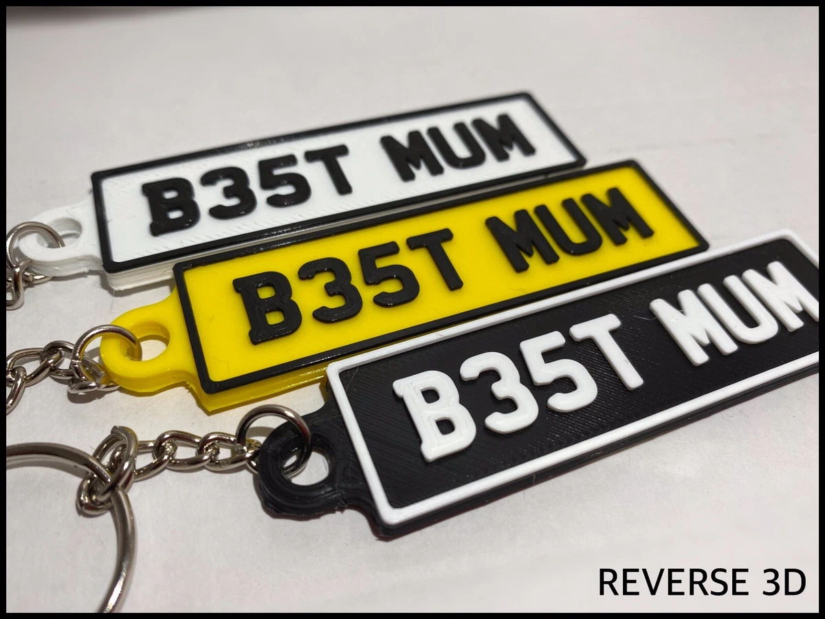 Number plate shop design keychain