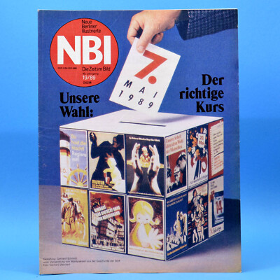 DDR NBI 19 1989 Wahlen Plakat Guben Fußball Sheffield Pete Seeger Berlin J
