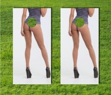 Woman Butt Sexy Butthole Thong Decal Toss Bag Game Laminated Wrap Cornhole Board