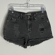 Bullhead Denim Co Size 7 High Rise Short Distressed Shorts Summer Casual Used