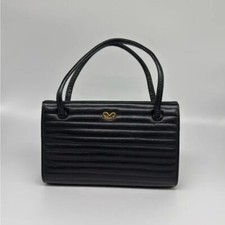 Bienen-Davis Quilted Black Leather Handbag