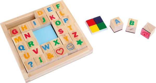 Alphabet Stempel, Stempelset, Kinderstempel, Holzstempel, ABC Lernen, Vorschule-image