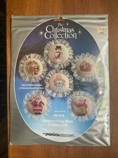 Paragon Needlecraft Kit 6130 Sign of Christmas 6 Ornament Set