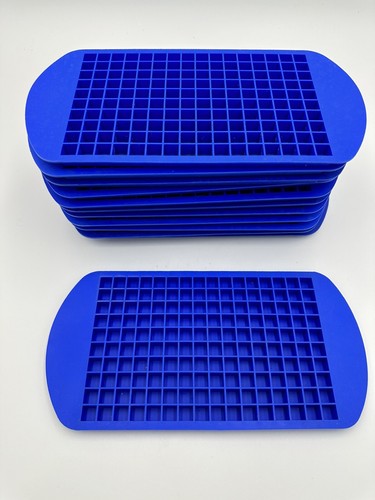 Silicone 160 mini ice cube tray cocktails crushed ice set of four 3/8" each cube