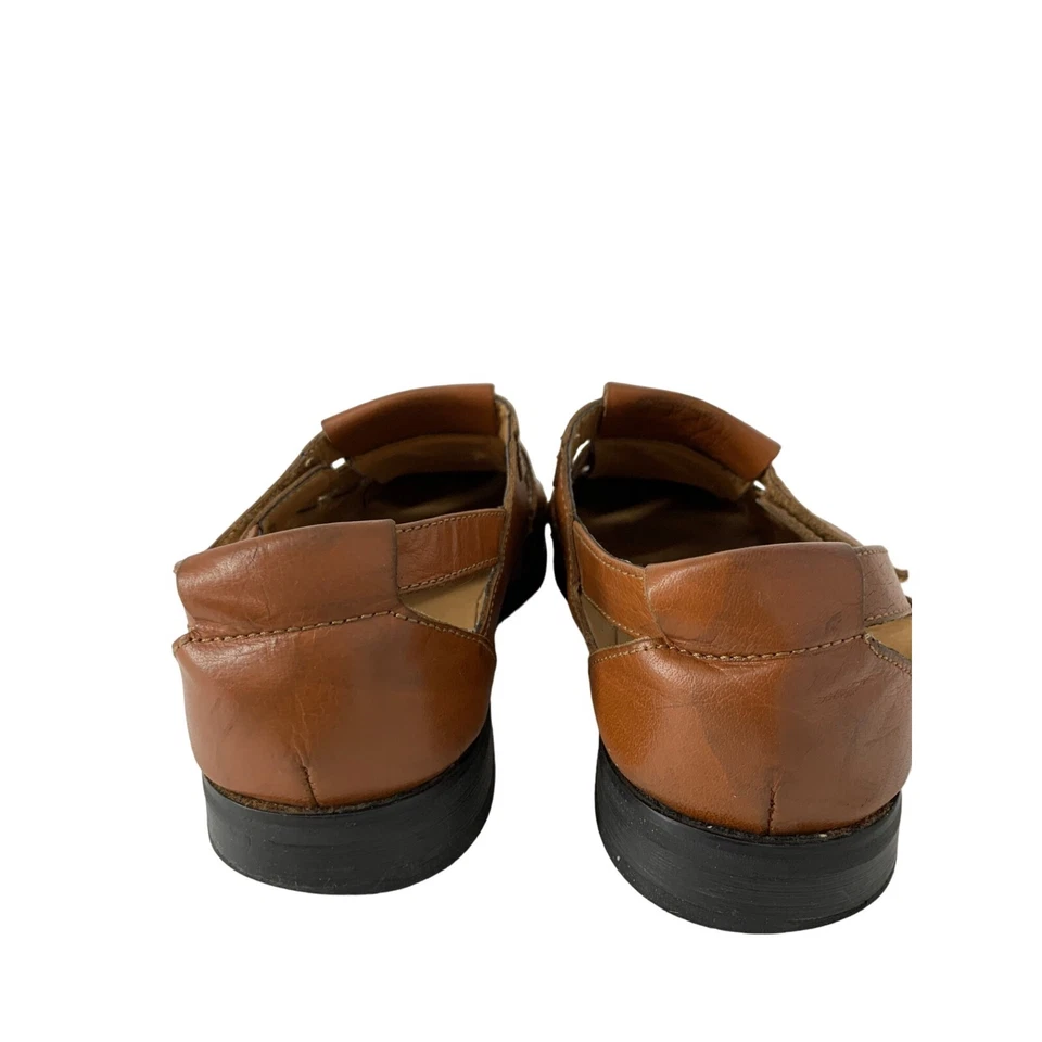 男式 La Milano 意大利皮革开放编织鞋 10.5 5397 复古 — 第 4/4 张图片