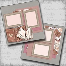 Love Reading - 2 Premade Scrapbook Pages - EZ Layout 5486