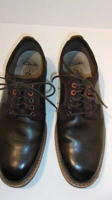 Mens Clarks Pitney Walk Plain Toe Derby Dark Brown Leather  display picture 3