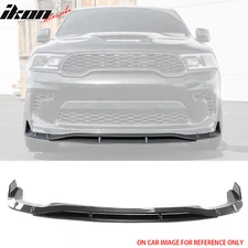 Fits 21-25 Dodge Durango Hellcat Front Bumper Lip Carbon Fiber Print Spoiler 4PC