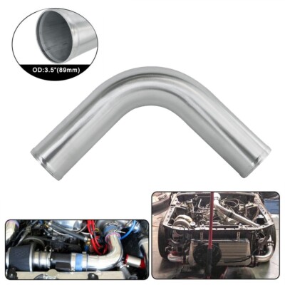 90 Degree OD 89mm 3.5'' Aluminum Intercooler Intake Pipe Piping Tube Hose L=500mm