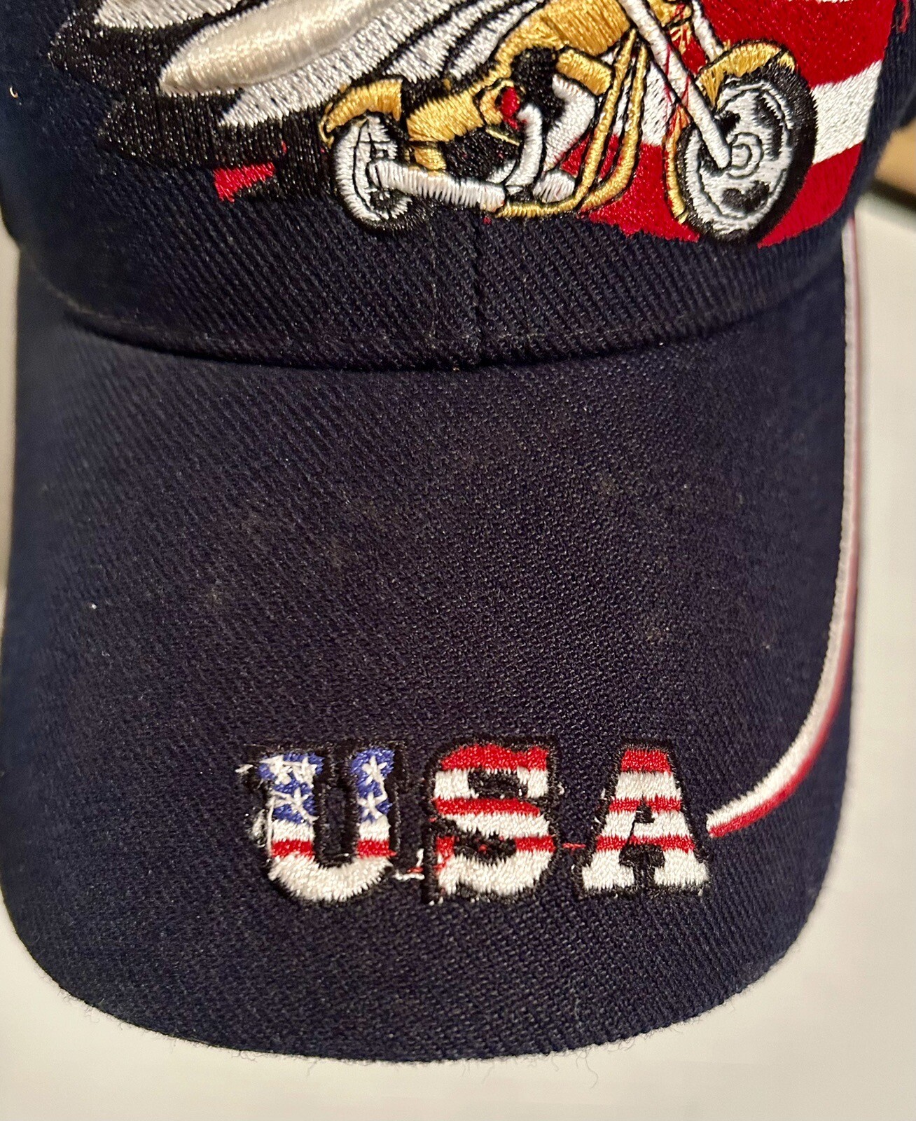 Baseball Hat Cap USA Motorcycle Eagle Flag Texas … - image 4