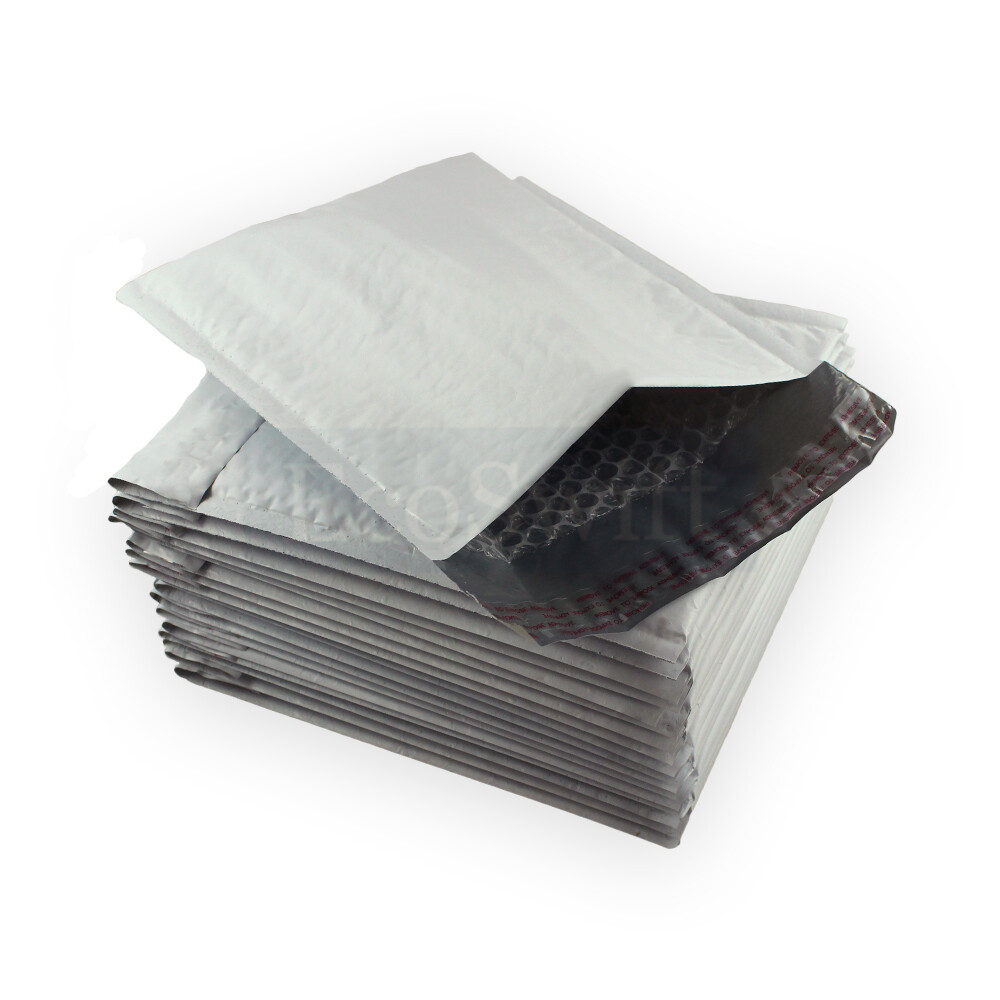 200 EcoSwift Poly Bubble Mailers #00 Size 5x10" – Recyclable Padded Shipping Envelopes