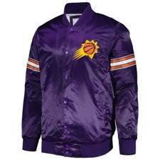 Phoenix Suns Purple Satin Letterman Jacket Baseball Jacket Varsity Jacket