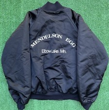 Vintage 80s Satin Bomber Jacket  Size L  