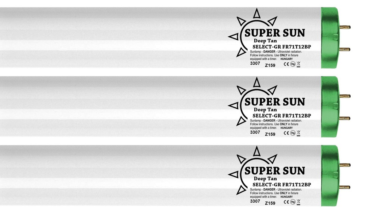 Super Sun Deep Tan Select 10.0X Green FR71T12 100-120W Bi-pin